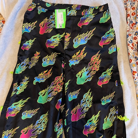 JADED LONDON neon flame open side pants size US 8 - Picture 10 of 10